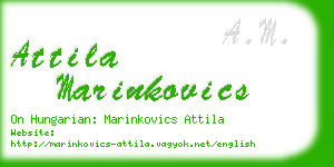 attila marinkovics business card